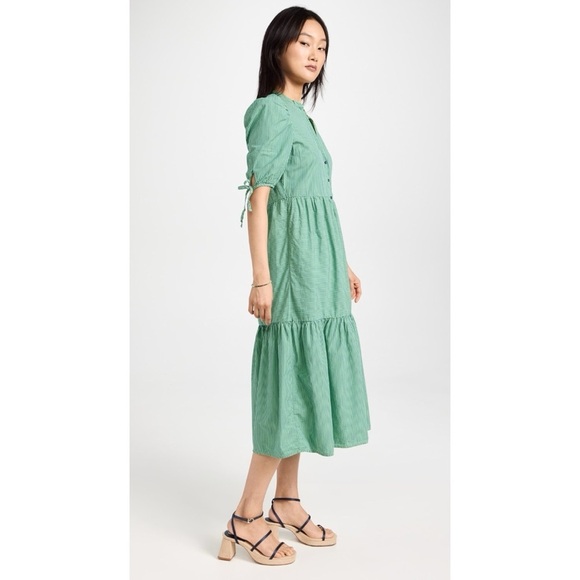 NATION LTD. Anthropologie Green Dustin Romantic Midi Dress Size Small - Picture 14 of 14